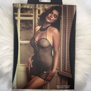 Your Dream Girl HalterNeck Studded Bodystocking Dress